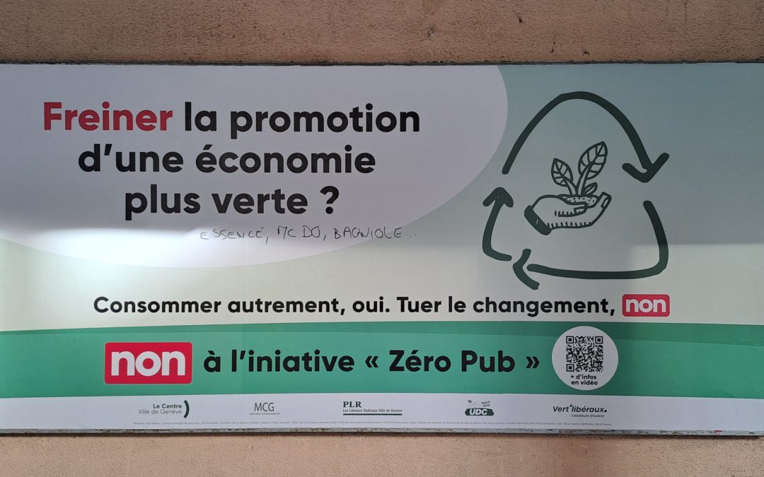 « ZéroPub ~ autopsie d’une campagne genevoise perdue d’avance, abandonnée d’emblée par ses opposants ». 🤦‍♀️😓