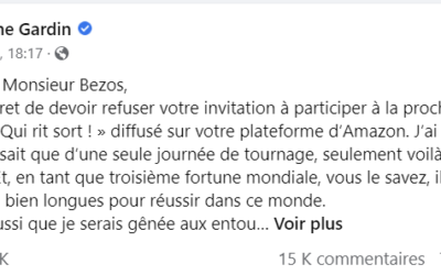 LOL! Blanche Gardin tape fort sur Amazon Prime Video et à côté